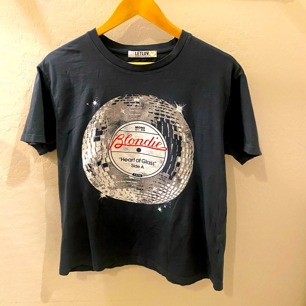Never worn LETLUV by Anthropologie Blondie 1978 Heart of Glass super soft tee